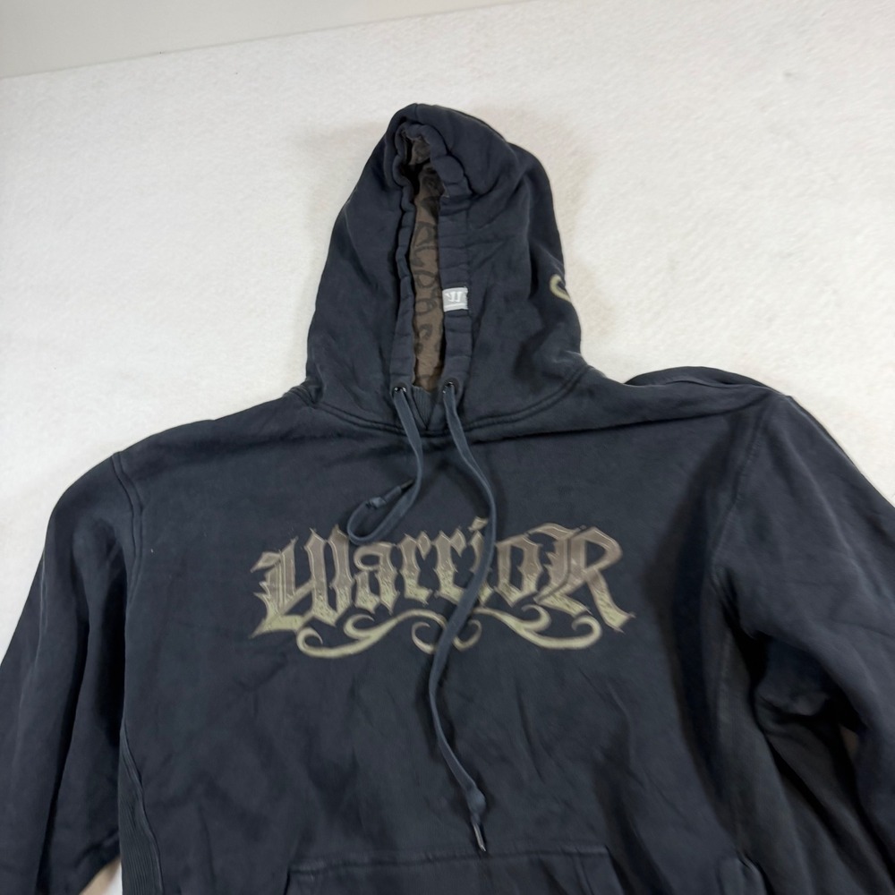Warrior Lacrosse Hoodie Black Gothic Graphic Pullover Sweatshirt Mens XL
